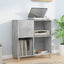 vinylskab 84,5x38x89 cm konstrueret træ betongrå