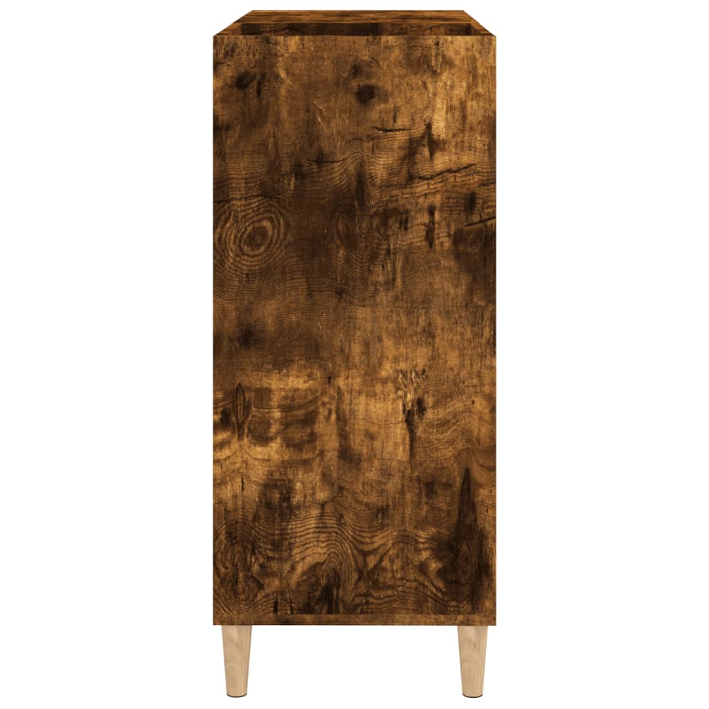 vinylskab 84,5x38x89 cm konstrueret træ røget egetræsfarve