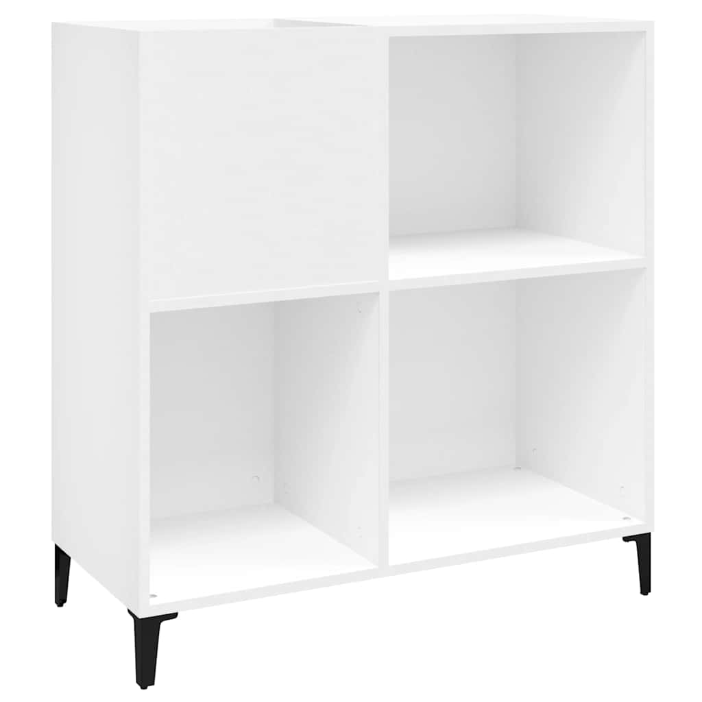 vinylskab 84,5x38x89 cm konstrueret træ hvid