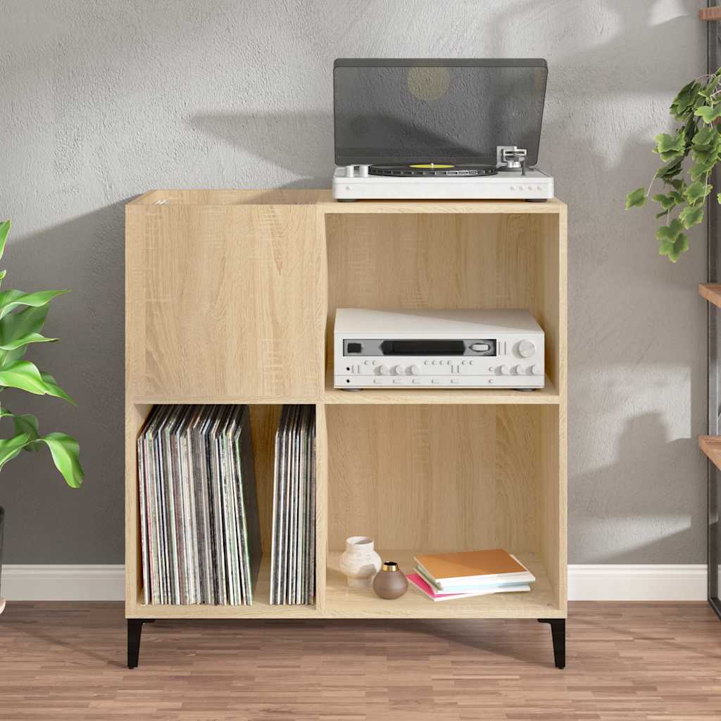 vinylskab 84,5x38x39 cm konstrueret træ sonoma-eg