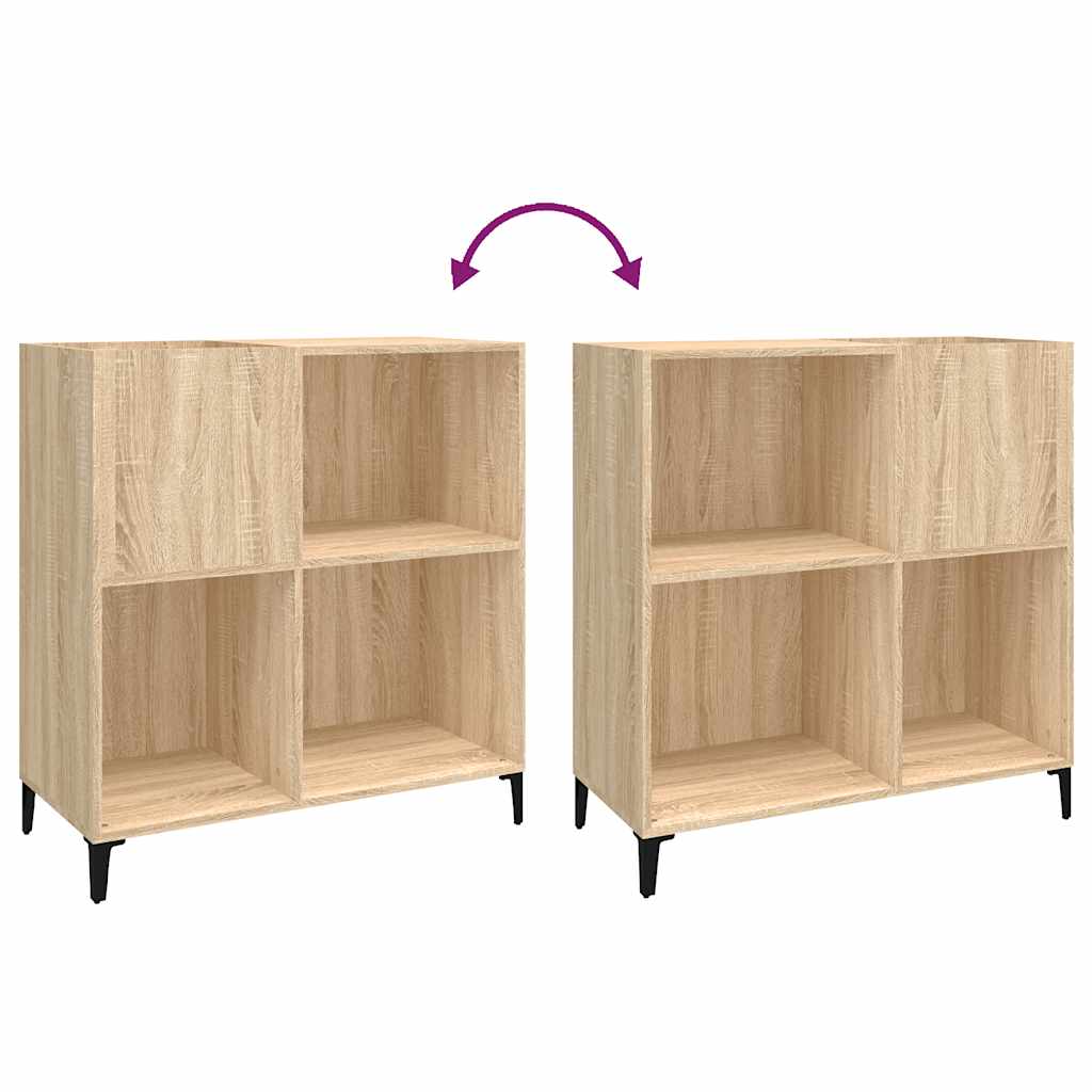 vinylskab 84,5x38x39 cm konstrueret træ sonoma-eg