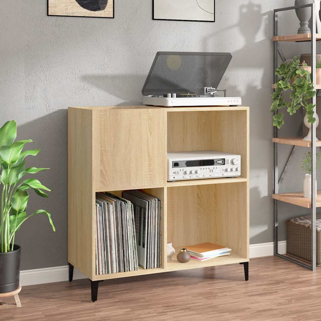 vinylskab 84,5x38x39 cm konstrueret træ sonoma-eg