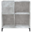 vinylskab 84,5x38x89 cm konstrueret træ betongrå