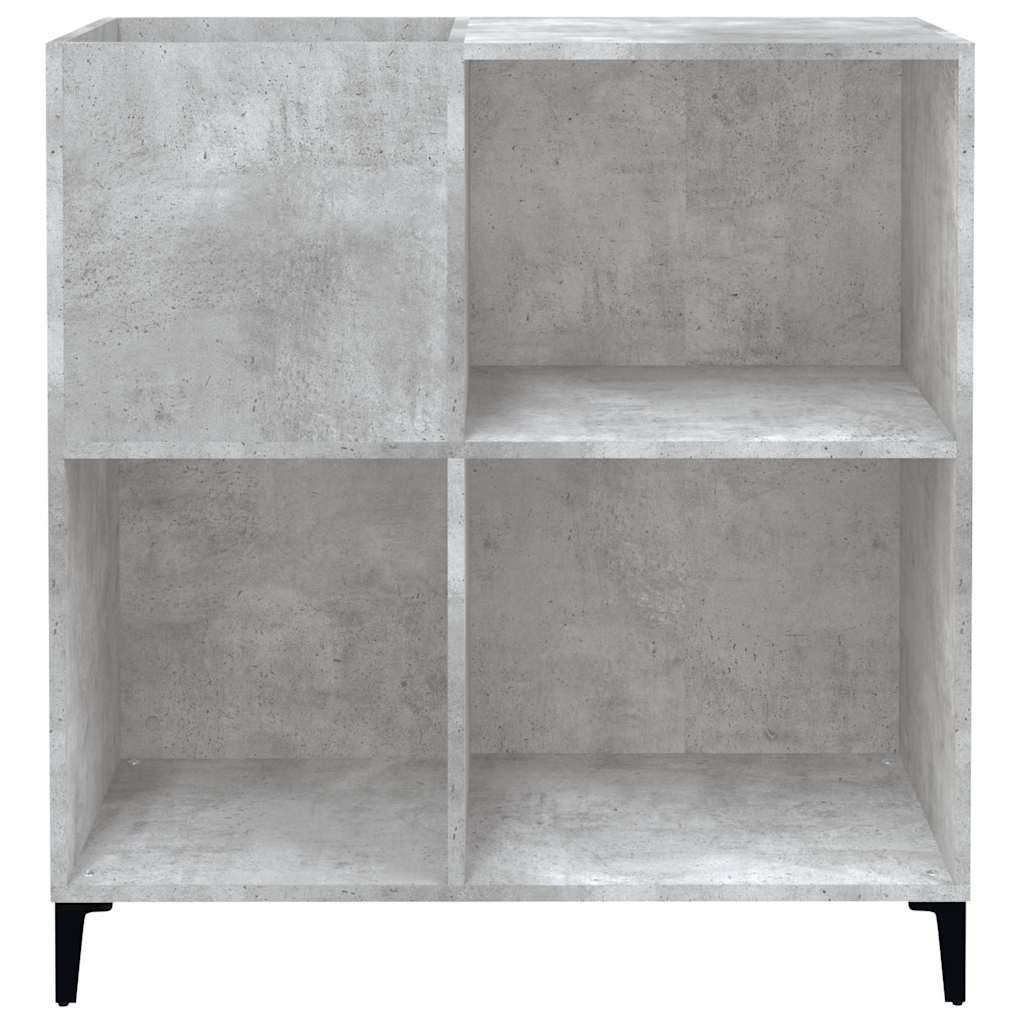 vinylskab 84,5x38x89 cm konstrueret træ betongrå