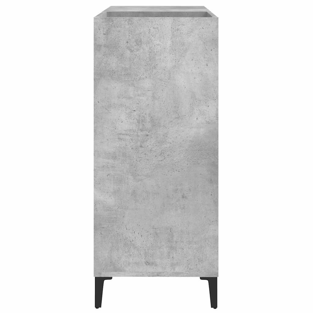 vinylskab 84,5x38x89 cm konstrueret træ betongrå