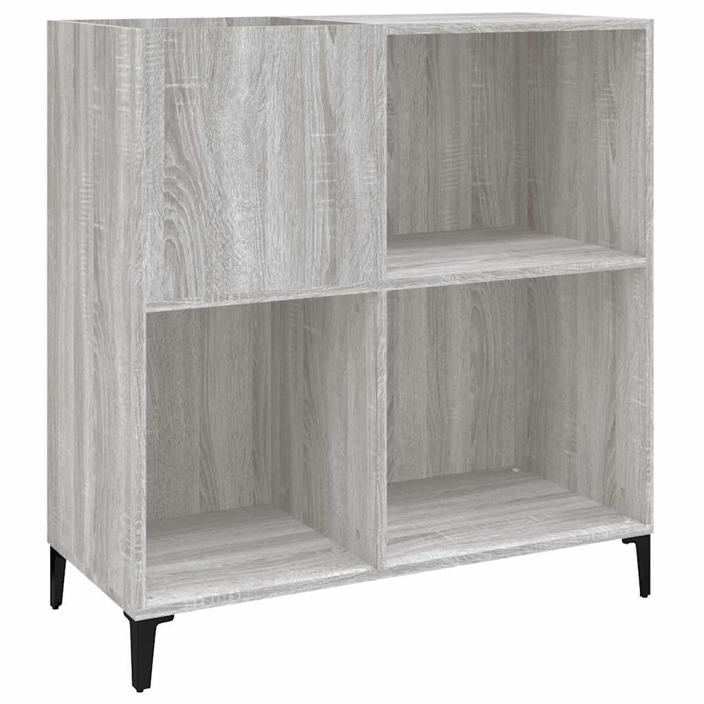 vinylskab 84,5x38x39 cm konstrueret træ grå sonoma-eg