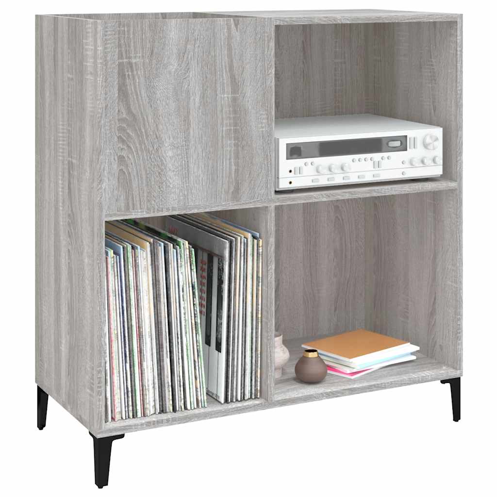 vinylskab 84,5x38x39 cm konstrueret træ grå sonoma-eg