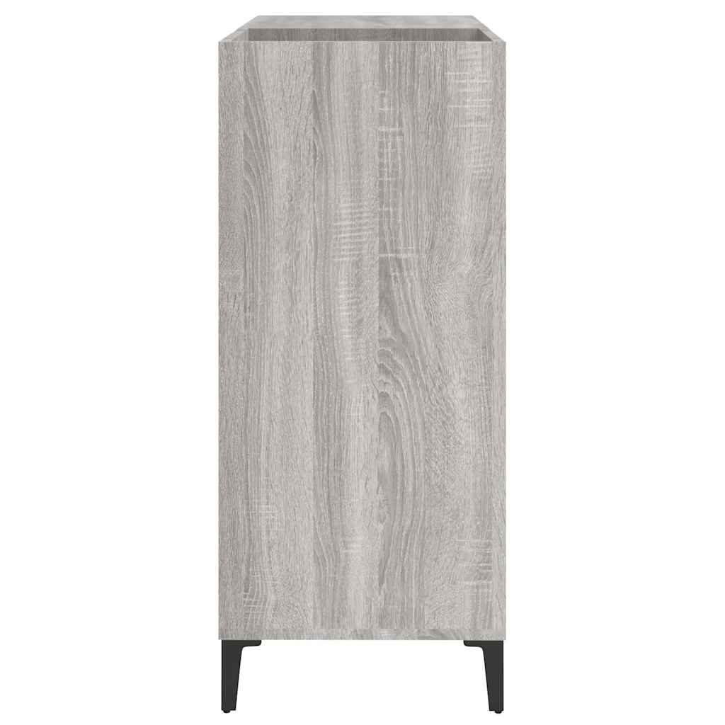 vinylskab 84,5x38x39 cm konstrueret træ grå sonoma-eg