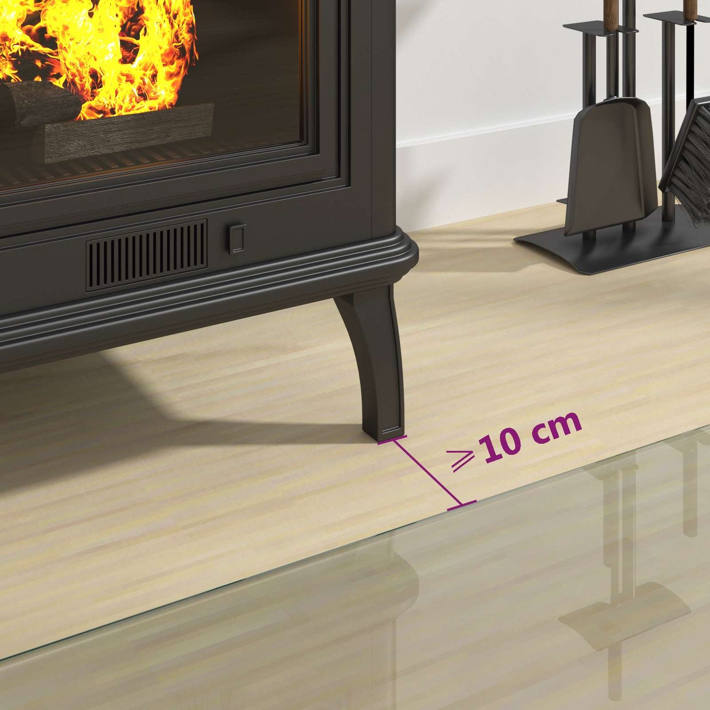 Pejs glasplade Transparent 1200 x 600 mm Glas