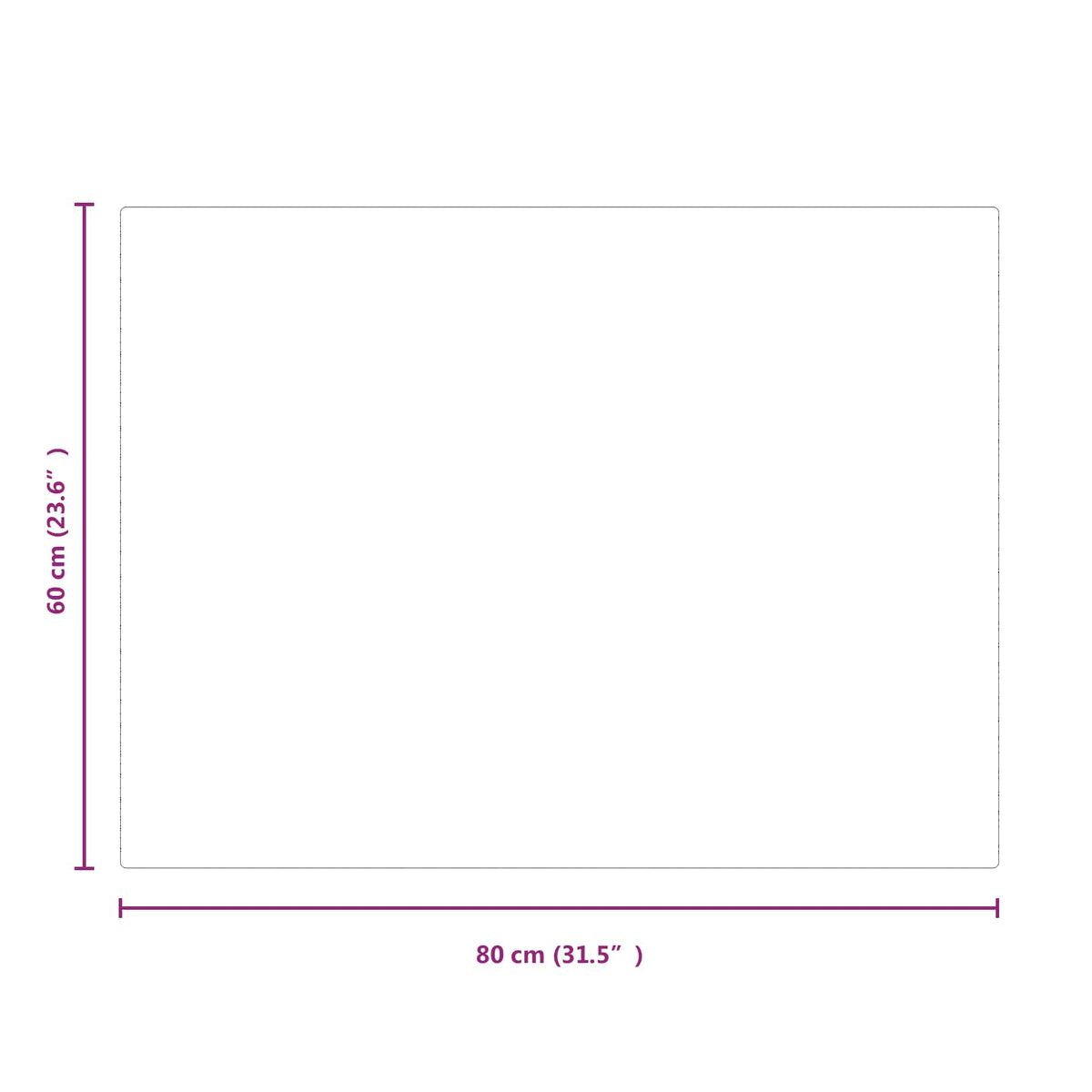 Pejs glasplade Transparent 80 x 60 cm Glas