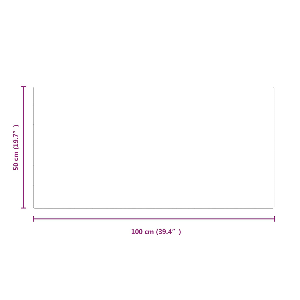Pejs glasplade Transparent 100 x 50 cm Glas
