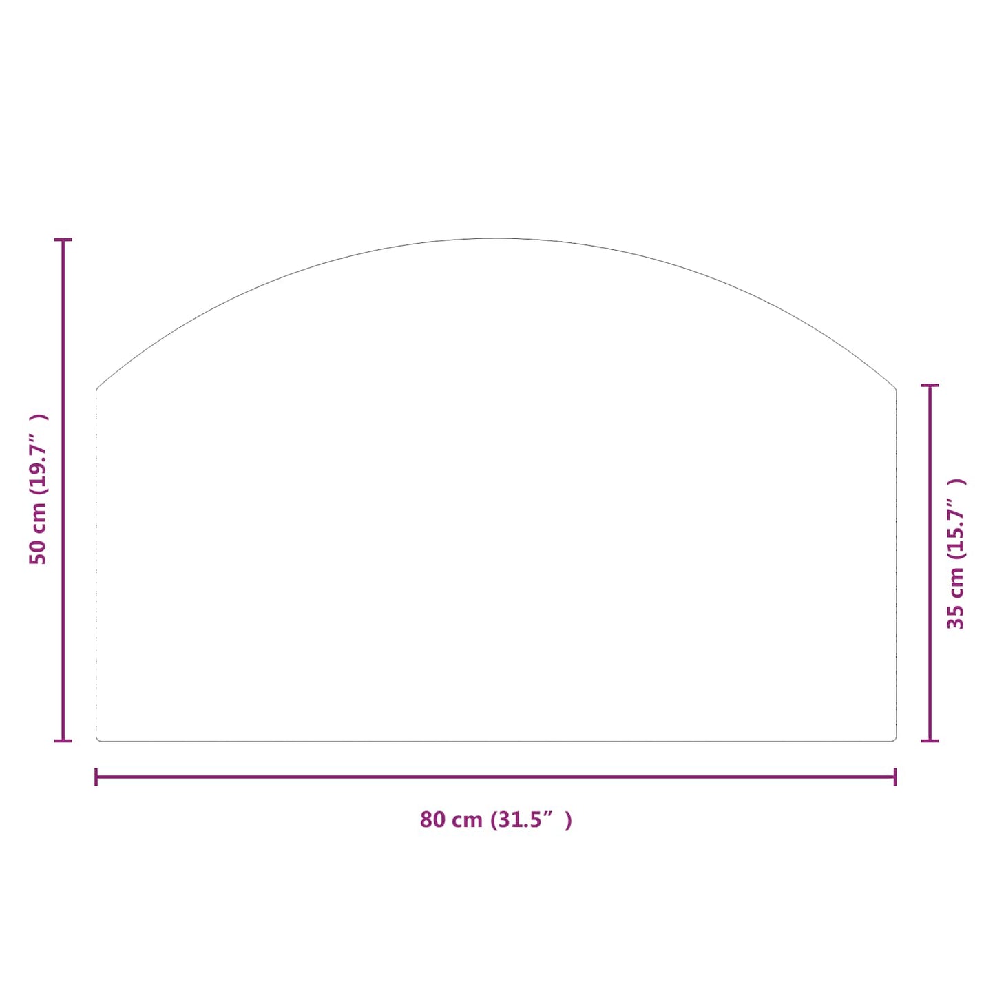 Pejs glasplade Transparent 80 x 50 cm Glas