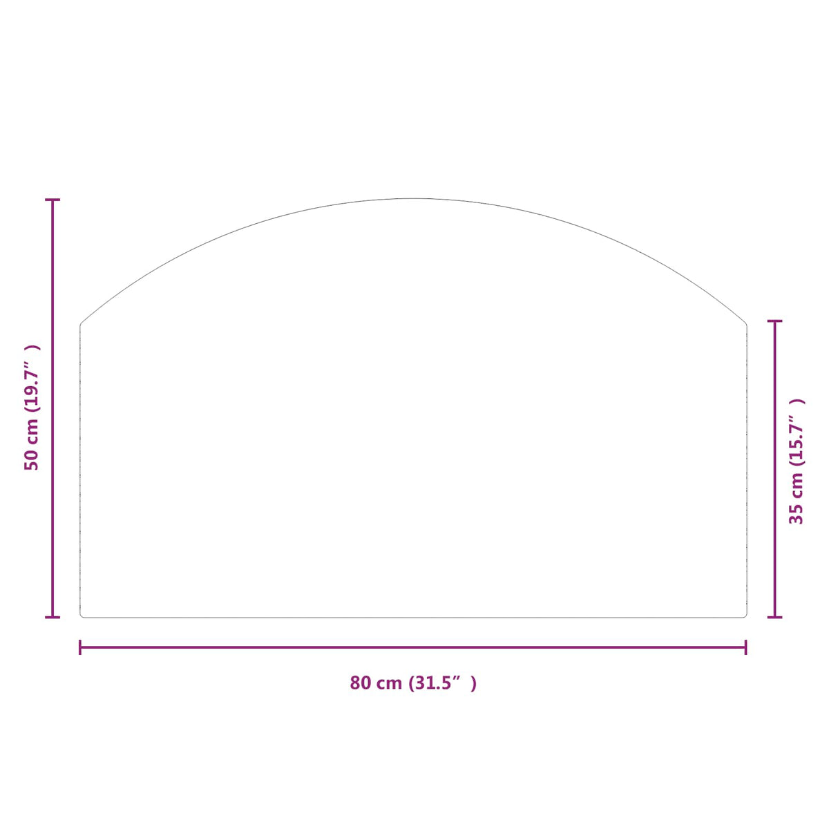 Pejs glasplade Transparent 80 x 50 cm Glas