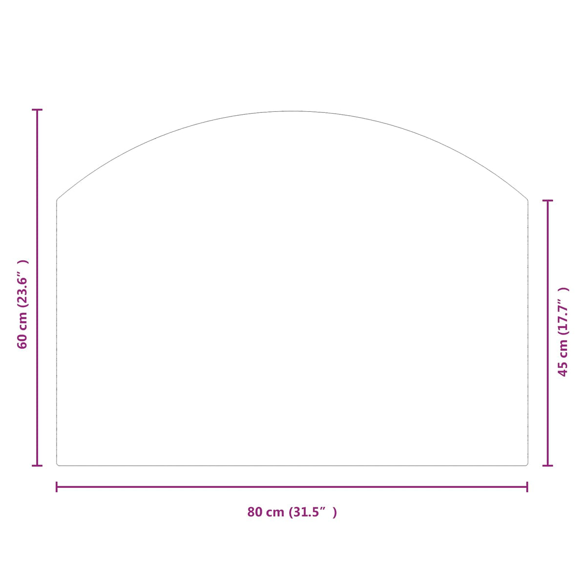 Pejs glasplade Transparent 80 x 60 cm Glas
