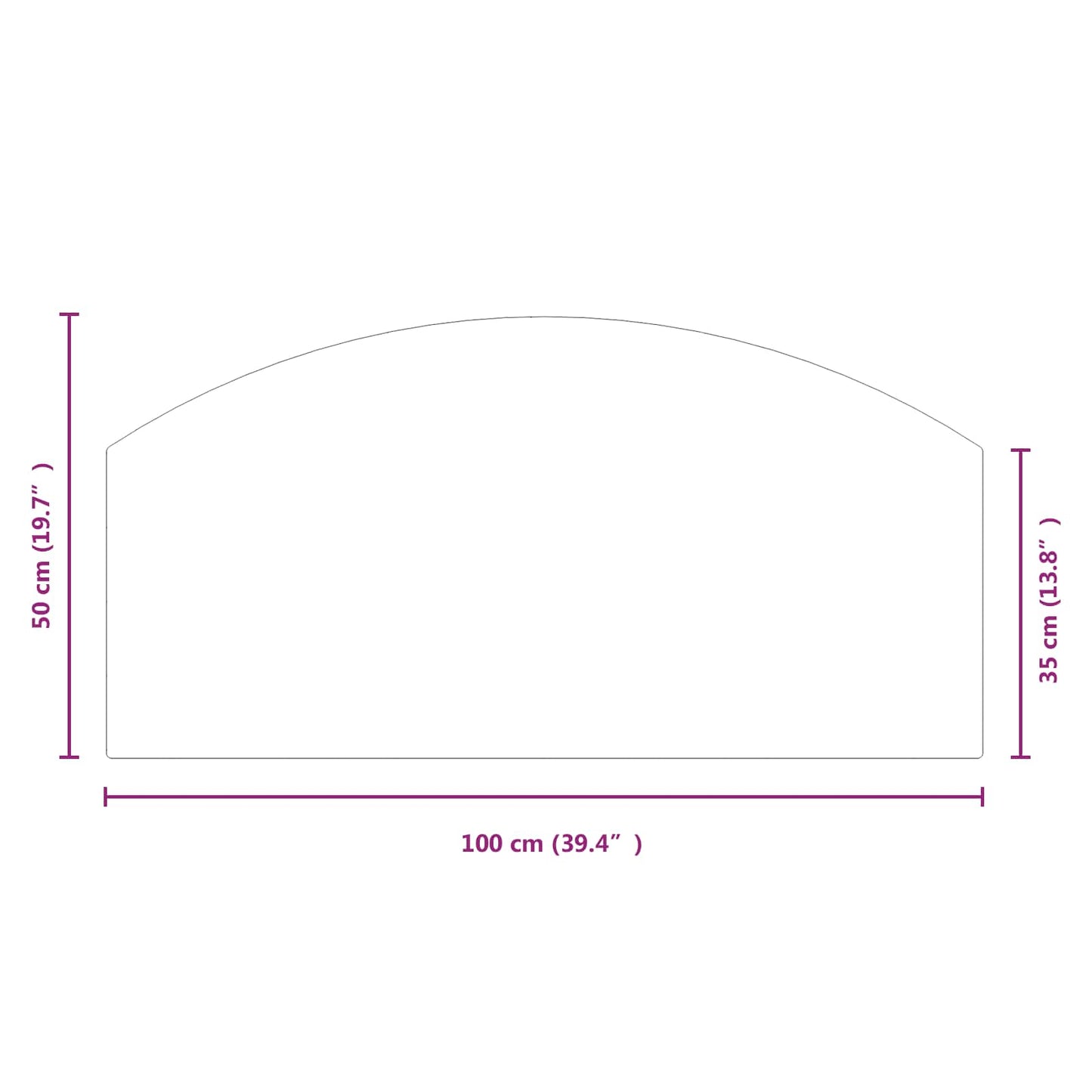 Pejs glasplade Transparent 100 x 50 cm Glas