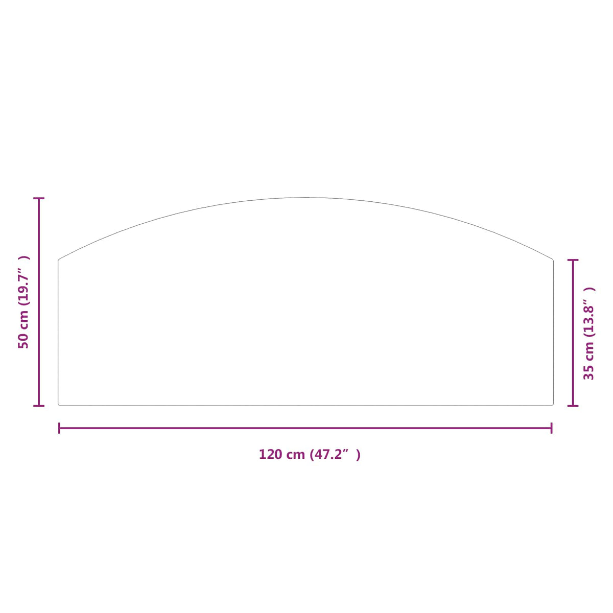 Pejs glasplade Transparent 120 x 50 cm Glas