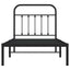 sengeramme med sengegavl 90x190 cm metal sort