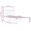sengeramme med sengegavl 90x190 cm metal sort