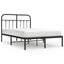 sengeramme med sengegavl 120x200 cm metal sort