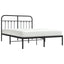 sengeramme med sengegavl 140x200 cm metal sort