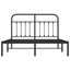 sengeramme med sengegavl 140x200 cm metal sort