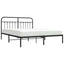sengeramme med sengegavl 183x213 cm metal sort