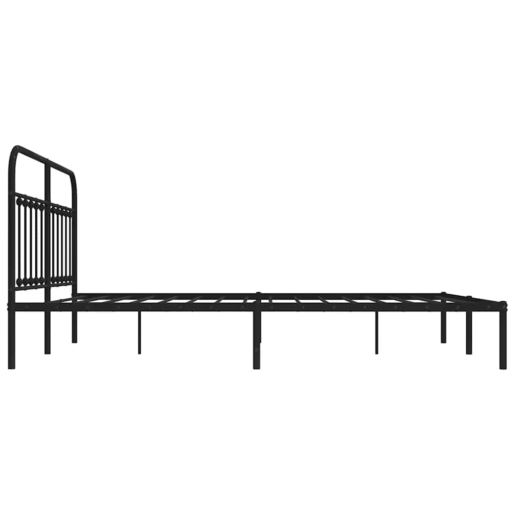 sengeramme med sengegavl 183x213 cm metal sort