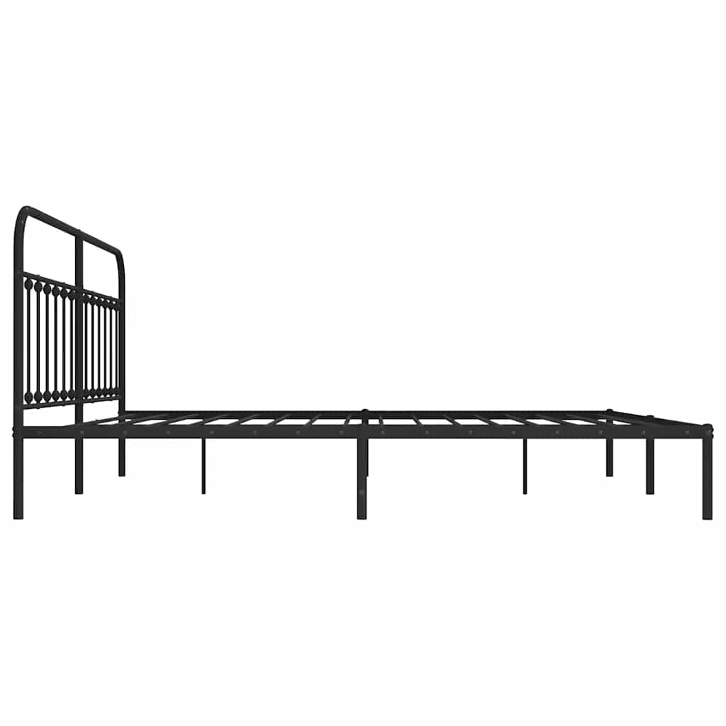 sengeramme med sengegavl 193x203 cm metal sort
