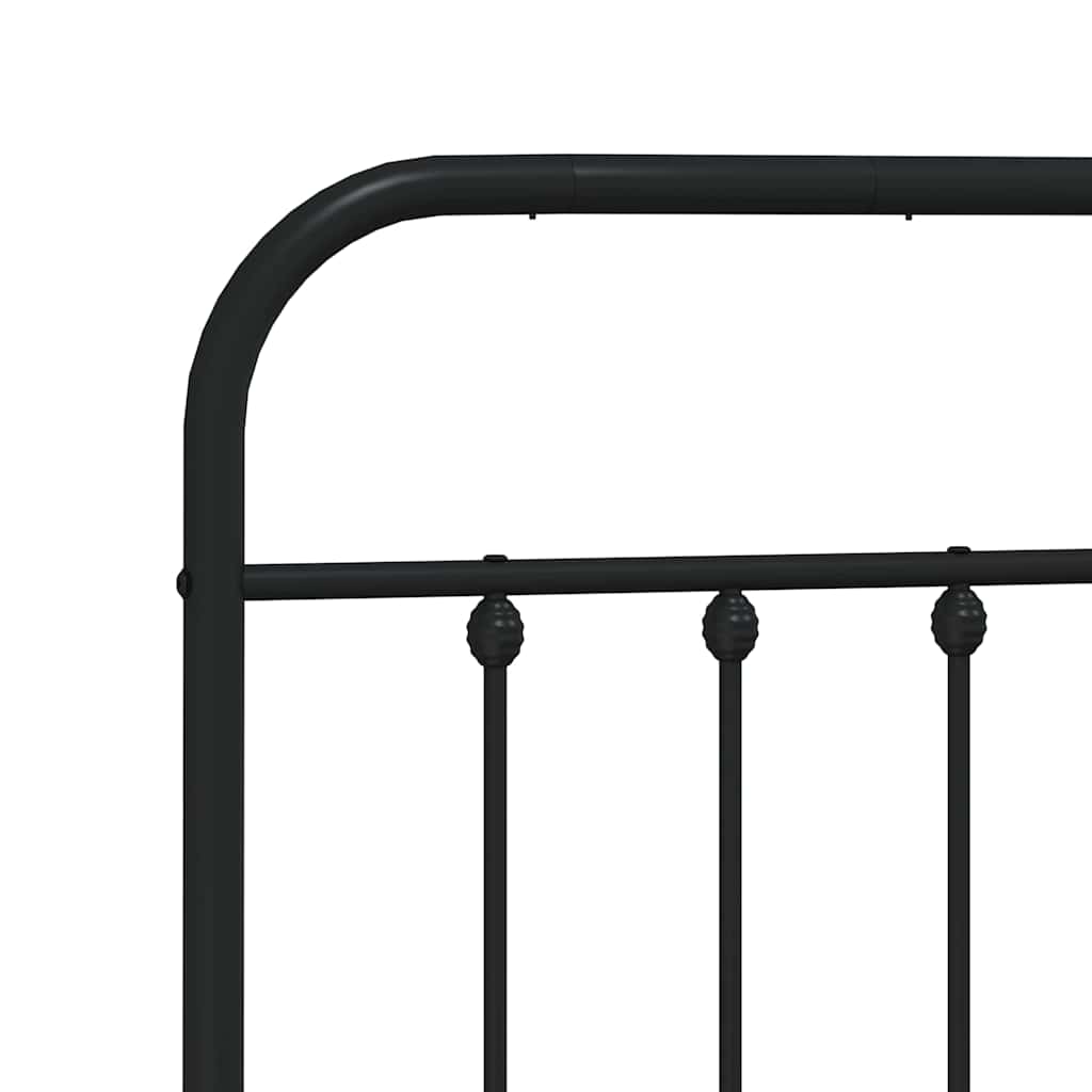 sengeramme med sengegavl 193x203 cm metal sort