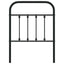 udskiftningsgavl 75 cm metal sort