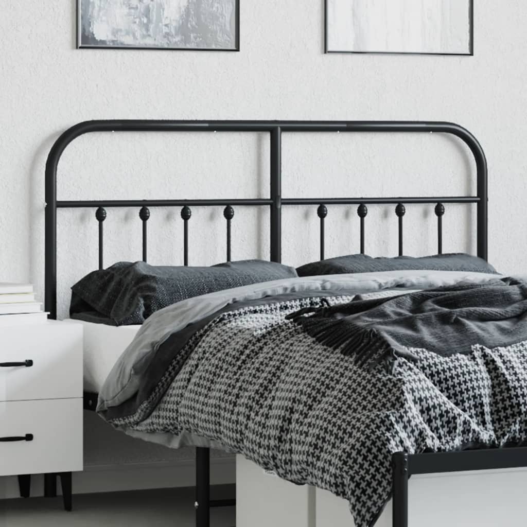 udskiftningsgavl 140 cm metal sort