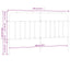 udskiftningsgavl 160 cm metal sort