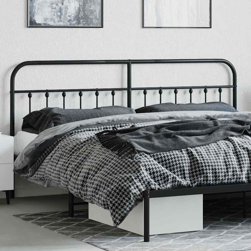 udskiftningsgavl 200 cm metal sort