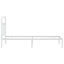 sengeramme med sengegavl 90x190 cm metal hvid