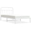 sengeramme med sengegavl 107x203 cm metal hvid