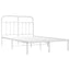 sengeramme med sengegavl 120x190 cm metal hvid