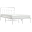 sengeramme med sengegavl 120x190 cm metal hvid