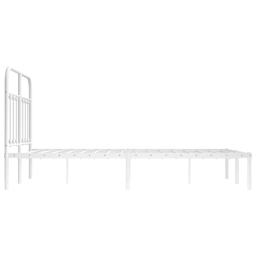sengeramme med sengegavl 120x190 cm metal hvid