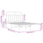 sengeramme med sengegavl 120x190 cm metal hvid