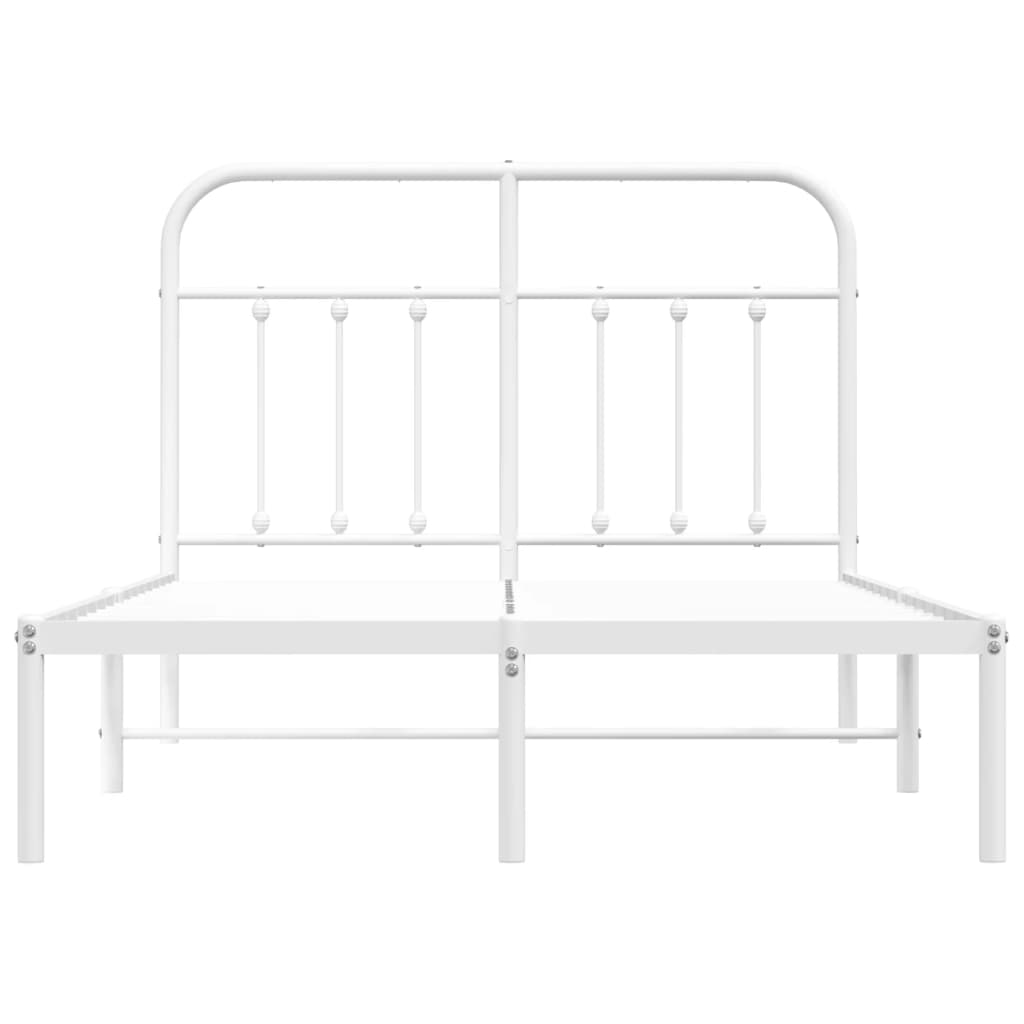 sengeramme med sengegavl 120x200 cm metal hvid