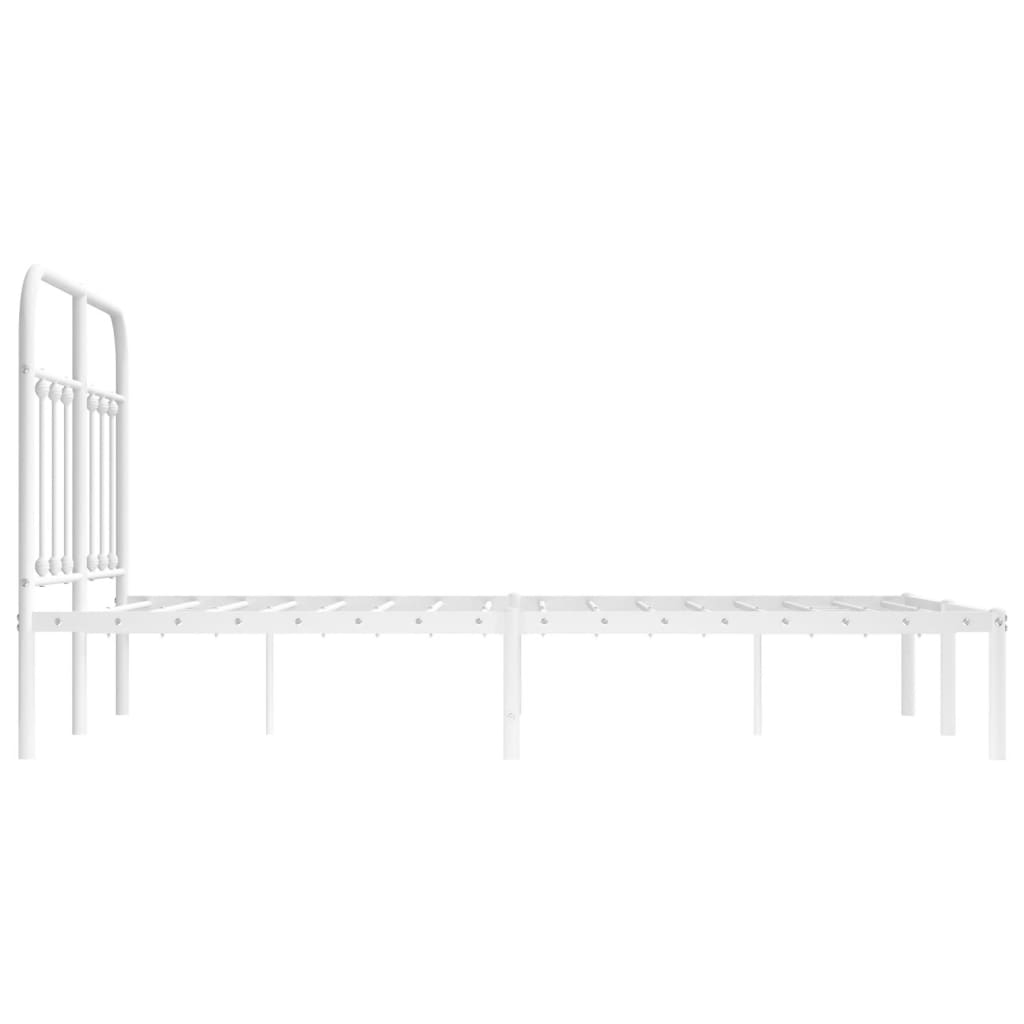 sengeramme med sengegavl 120x200 cm metal hvid