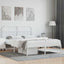 sengeramme med sengegavl 135x190 cm metal hvid