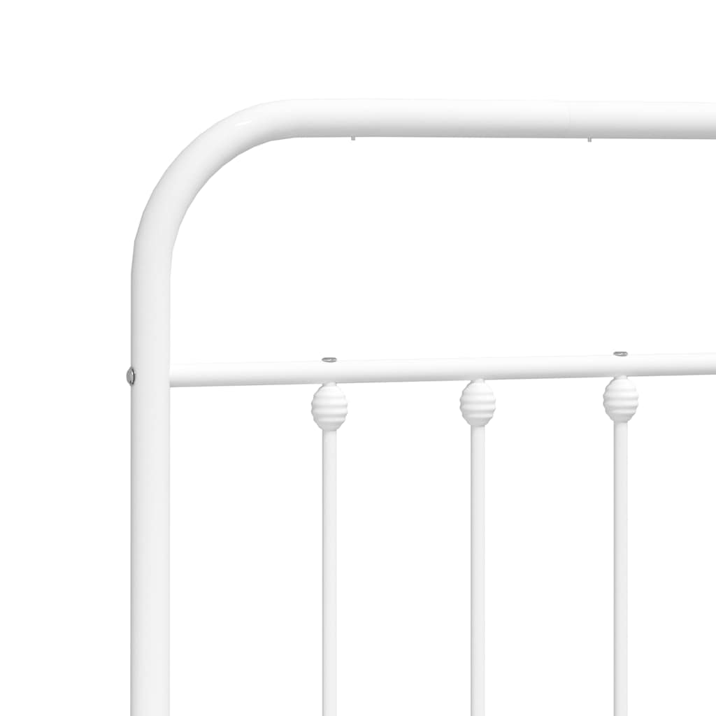 sengeramme med sengegavl 140x190 cm metal hvid