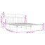 sengeramme med sengegavl 183x213 cm metal hvid
