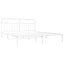 sengeramme med sengegavl 193x203 cm metal hvid