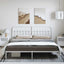 sengeramme med sengegavl 193x203 cm metal hvid