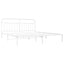 sengeramme med sengegavl 200x200 cm metal hvid