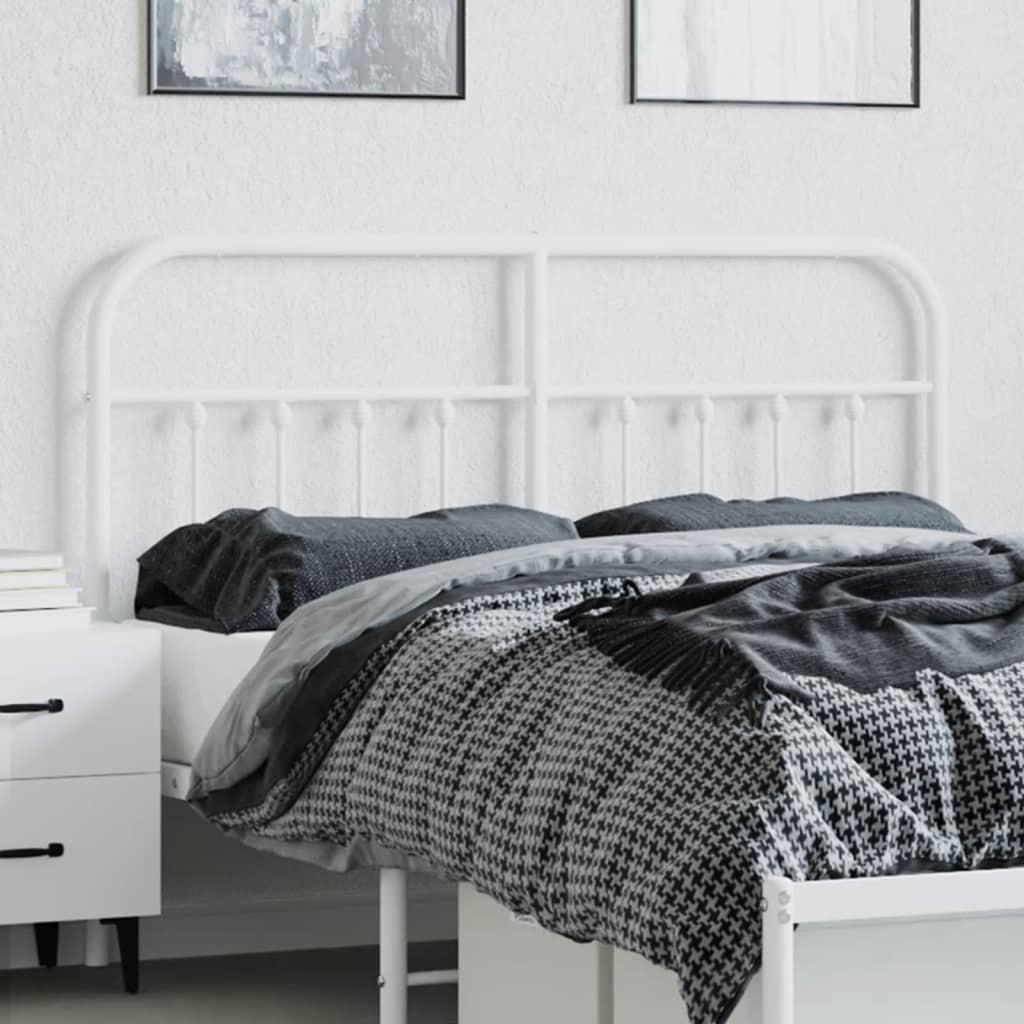 udskiftningsgavl 135 cm metal hvid