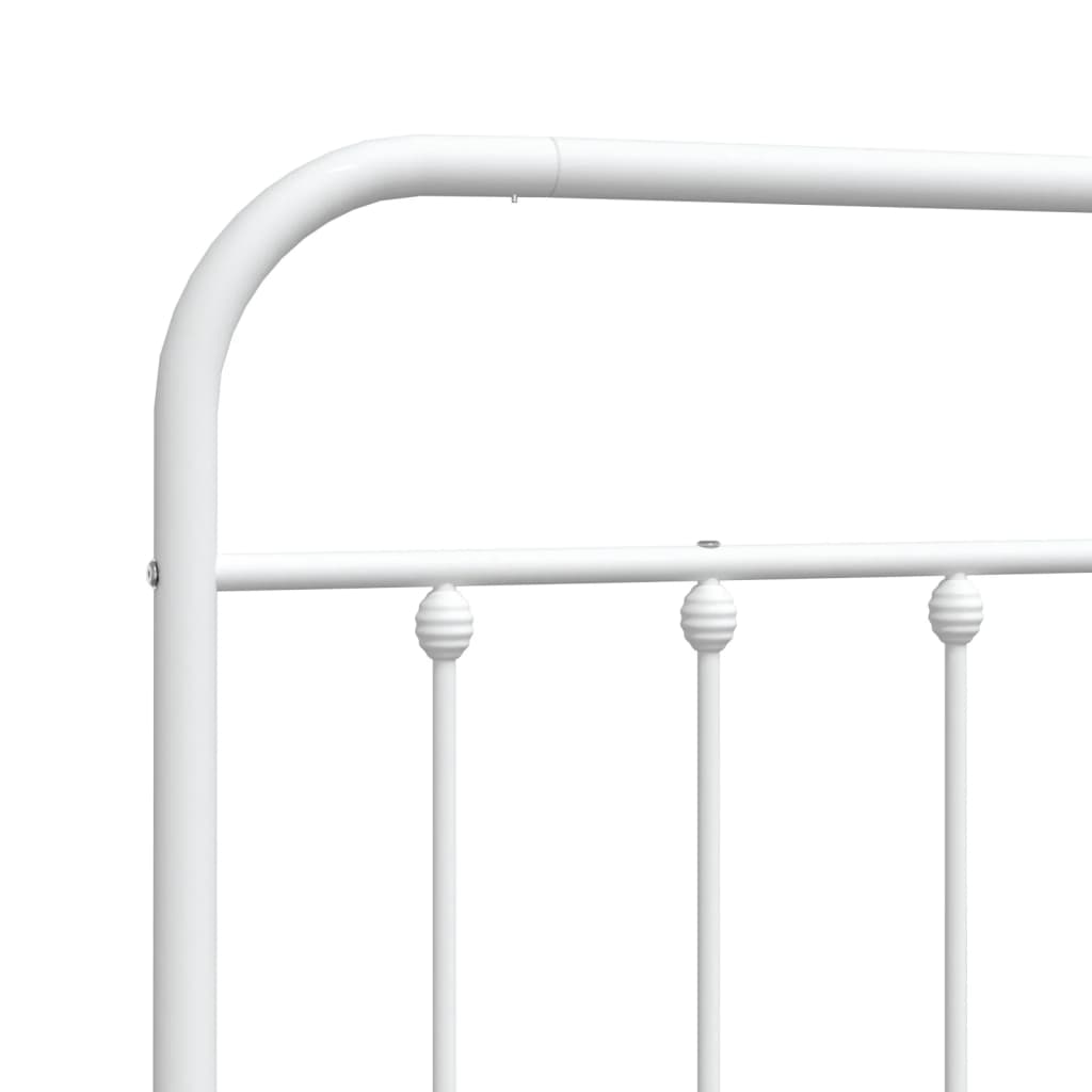 udskiftningsgavl 200 cm metal hvid