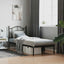 sengeramme med sengegavl 90x190 cm metal sort